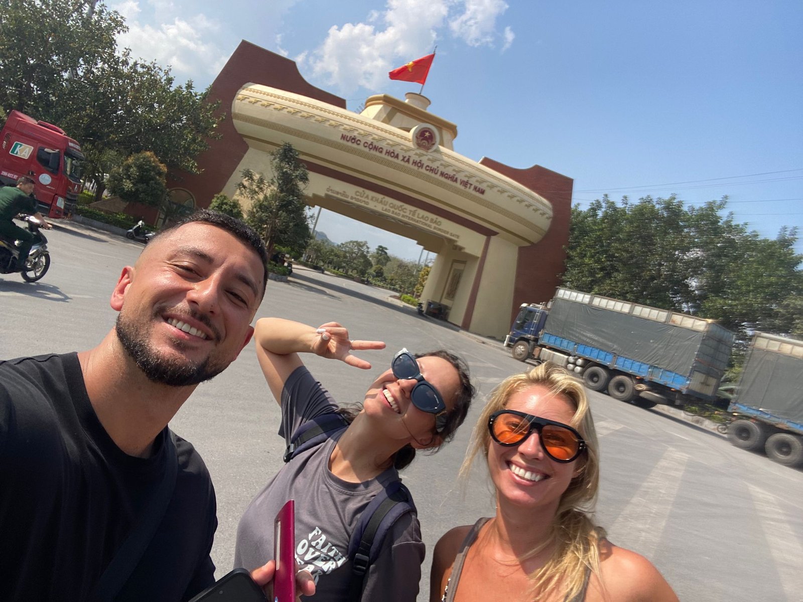 Passengers re-entering Vietnam after the run